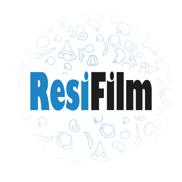 Resifilm logo sobre fondo